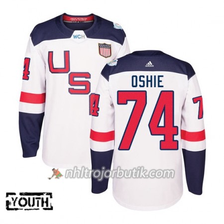 USA Tröja T.J. Oshie 74 World Cup 2016 Barn Vit Premier